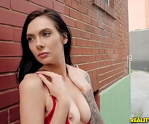 Stunning tattooed slut gets her tight butthole slammed by a fat dick