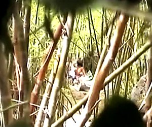 Faixas de voyeur asiático gajas tendo proibido sexo pré-casamento na floresta