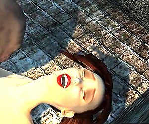 Sexy 3D Babe Fucked in a Graveyard by a Zombie