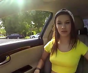 Pretty teen pleases cock for a free ride