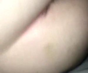 Bruised teen fingers ass while on period