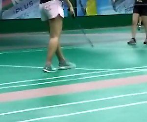 Chinese Young Teen at a Badminton Court Non Nude