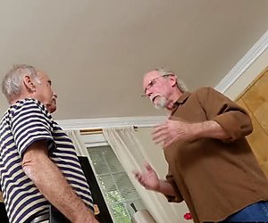 Rich old guy makes slutty brunette teen cum several times
