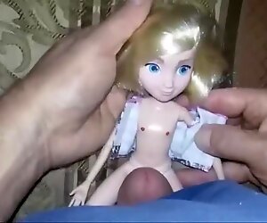 Bittesmå blondiner dukke sex