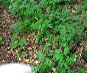 Blonde Eurobabe twat nailed in the woods