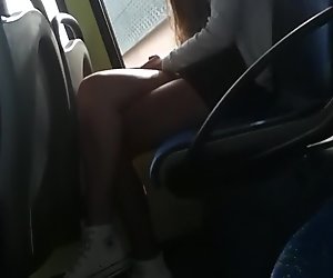Sexy Teen Legs in the Bus