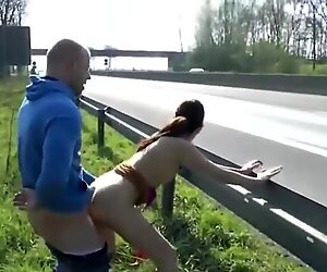 Public Fuck German Highway